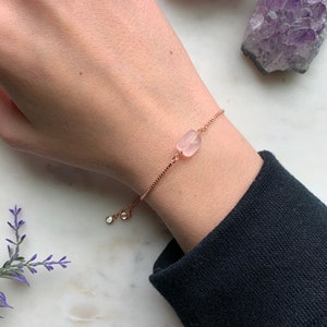 RAW CITRINE Bracelet, Adjustable Bracelet, Crystal, Gold, Silver, or Rose Gold Adjustable Bracelet image 3