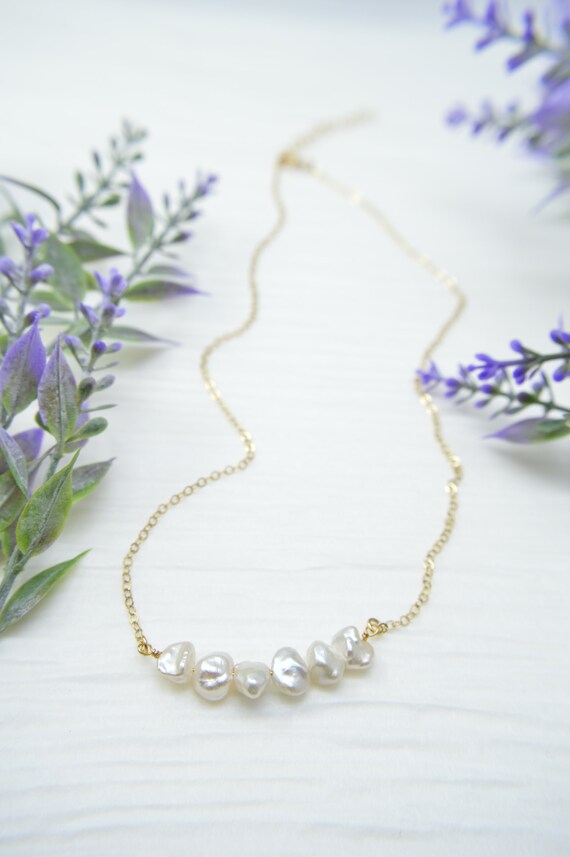 Biwa Pearl Choker Necklace