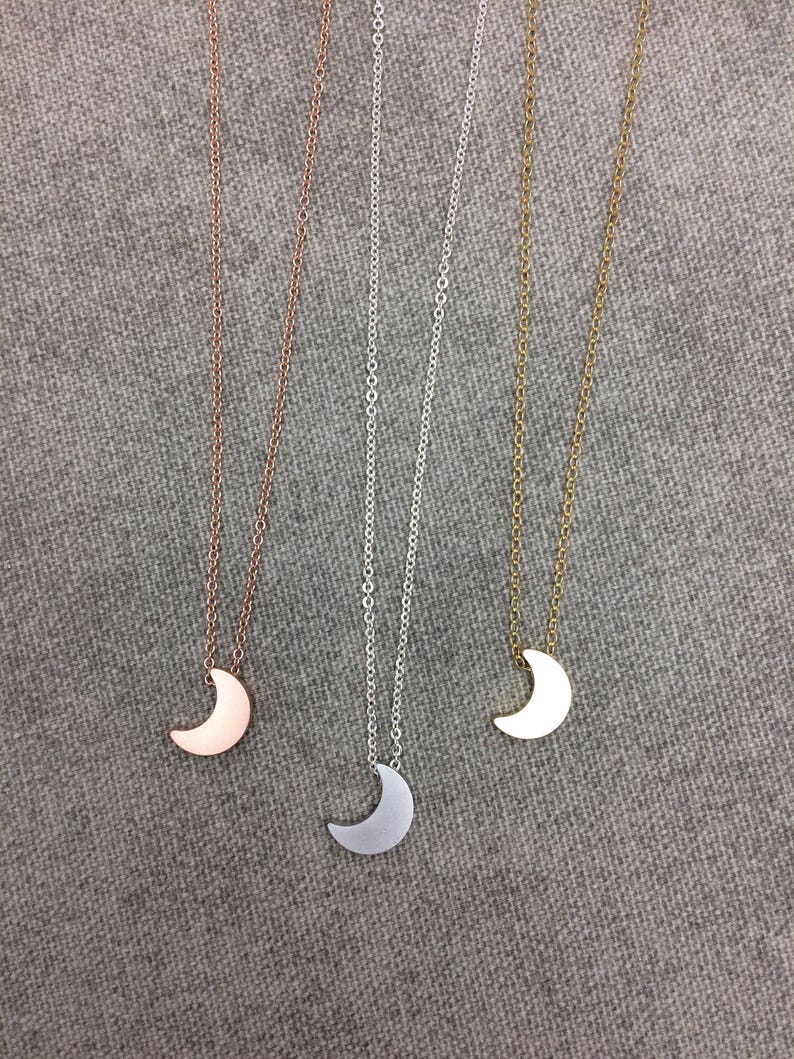 Tiny crescent moon necklace Clearance