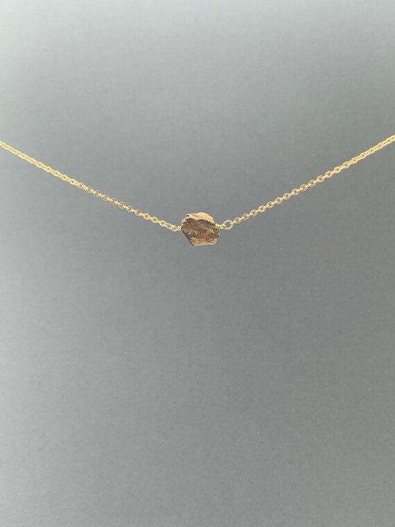 Raw Tiger’s Eye Necklace – Rough Brown Crystal Pendant on Adjustable Gold or Silver Chain