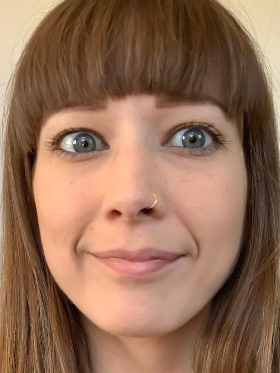 Gold Nose Ring – Minimalist Hoop Jewelry – Choose Your Size