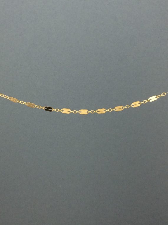 Lace Chain Necklace – Dainty Choker or Layering Chain in 14k Gold Filled or Sterling Silver