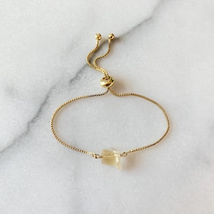 Pulsera de cuentas de citrino – Joyería ajustable con piedras preciosas naturales – Regalo de piedra natal de noviembre