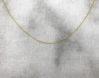 1.5mm 14k Gold Filled Rolo Chain Adjustable Necklace