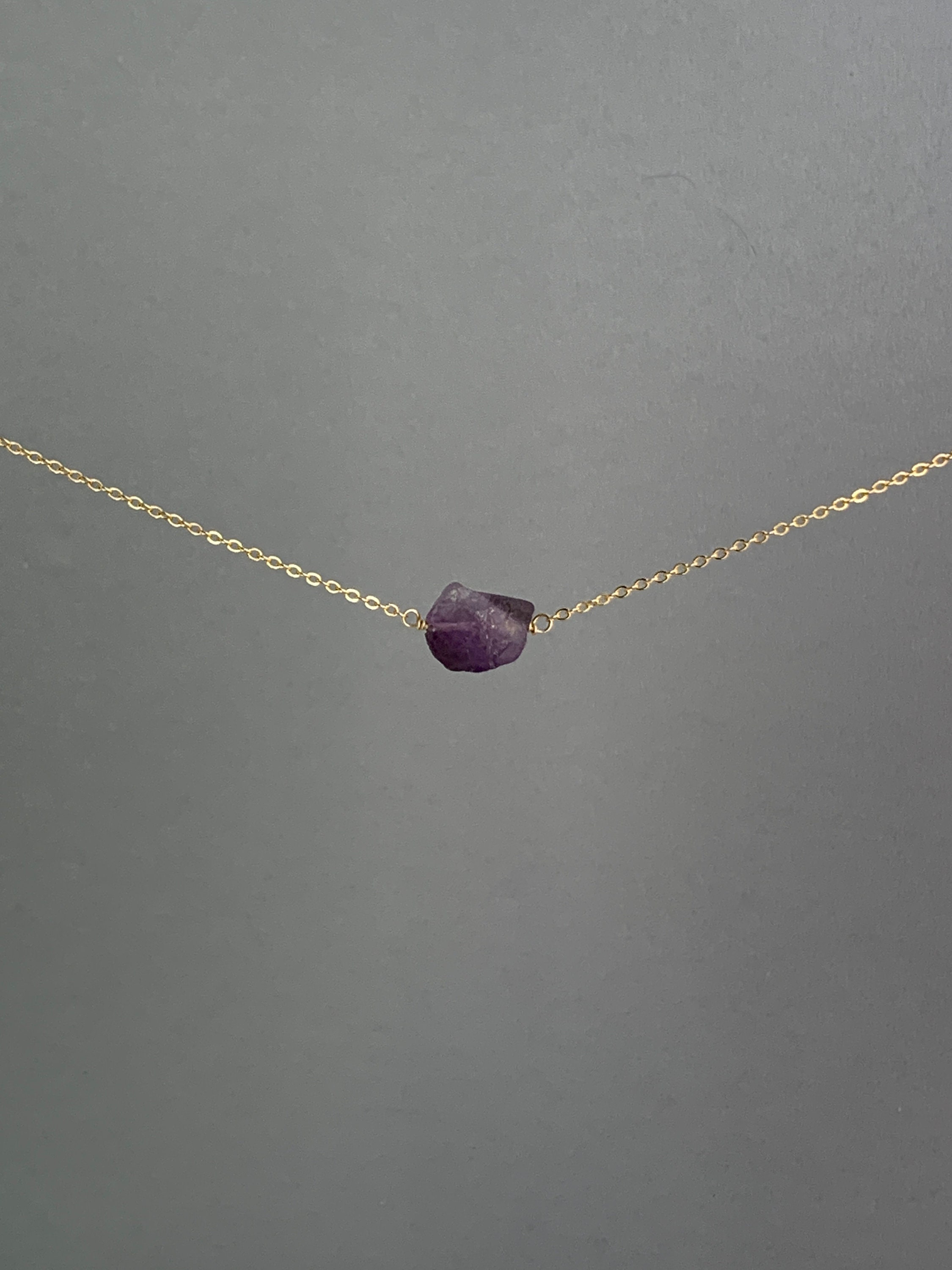 Raw Amethyst Necklace 