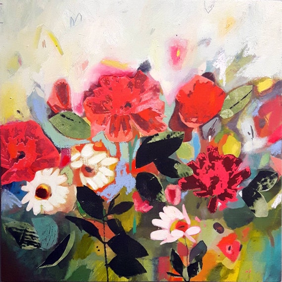 Tropics Original Landscape Artwork Flower Painting