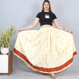 Fully ghari Handmade Long skirt in cotton