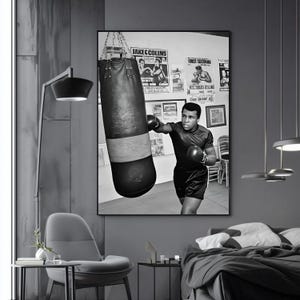 Muhammad Ali in Action – Iconic Boxing Legend Digital Wall Art Print