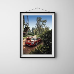 Red Ferrari Dream – Luxury Sports Car Digital Wall Art Print