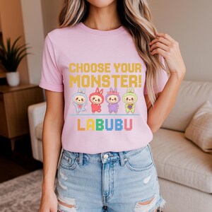 Choose your Labubu Monster! Unisex Heavy Cotton Tee | Cute Animal Tee | Gift for Him/Her Labubu Theme Apparel | Playful Fashion