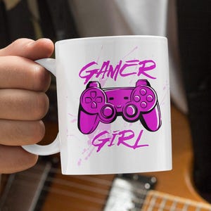 Pink Gaming Controller Mug – Gamer Girl Coffee Cup, Video Game Lover Gift