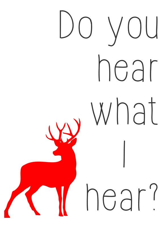 Art & Collectibles Prints Do You Hear What I Hear? Modern Christmas