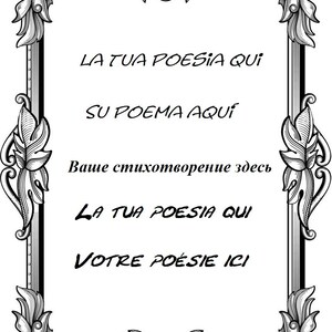 Decorazione fatta a mano abbinato con Poesia per eventi o regalo di Matrimonio
