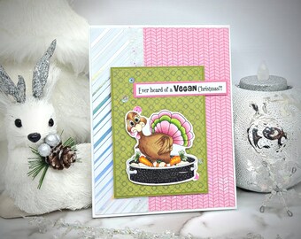 Vegan Christmas Card | Funny Turkey Christmas Card | Vegan Holiday Card | Vegan Christmas Dinner Card