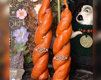 Liebeskerze für Rituale, handgefertigt, für Romantik und dauerhafte Beziehungen