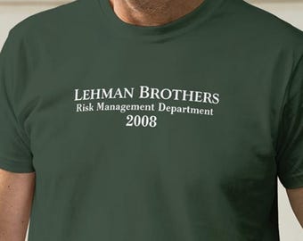 Lehman Brothers T-Shirt Retro Wall Street Finance Tee, Chart Kings Parody Shirt, Wall Street Meme Gift, Office Humor, Softstyle Vintage Look