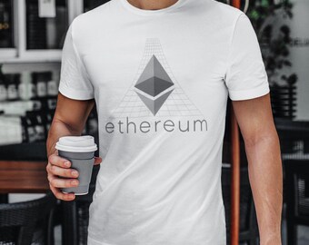 Ethereum Tee Grid Graphic T-Shirt Unisex Crypto Merch for Tech Fans, Minimalist Blockchain Merch, Investor / Trader