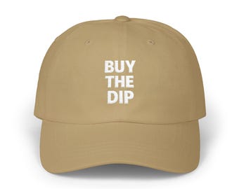 Buy The Dip Dad Hat Funny Finance Cap for Traders, Stock Market Lovers, Economists, Minimalist Gift, Adjustable Baseball Hat