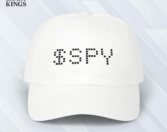 SPY Hat - Stock Market Investor Ticker Pixel Style Dad Cap | Finance Bros, Traders & Wall Street Fan Gift | Chart Kings