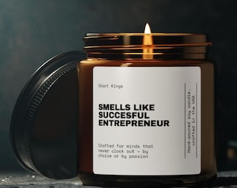 Entrepreneur Candle "Smells Like a Successful", Inspirational Office Decor, Business Owner Gift Idea, Small Business Gift