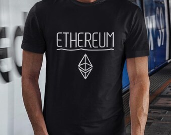 Ethereum T-Shirt Minimalist Logo Unisex Crypto Graphic Tee, Techwear Gift for Developers, Traders & Investors Ether Fan Merch