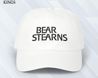 Bear Stearns Hat | Funny Finance Bro Dad Cap, Wall Street Collapse Meme, Embroidered Parody Gift | Investor Gift