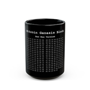 Bitcoin Genesis Block Mug | BTC Coffee Cup | Crypto Investor Hodler and Trader Gift