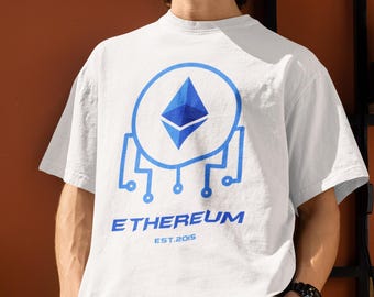 Ethereum Boxy T-Shirt - Unisex Oversized Crypto Tee, Blockchain Graphic Shirt, Casual Streetwear for ETH Traders & Investors