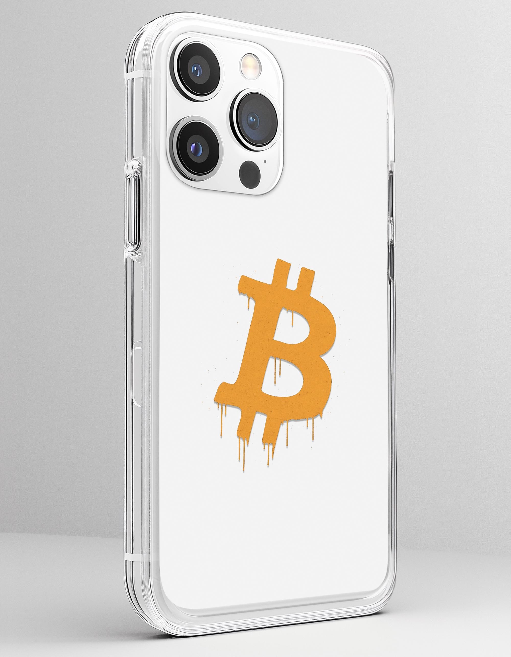 iPhone用ビットコインクリアケース ミニマリスト暗号デザイン |  トレーダー、テクノロジー愛好家、Web3ファンのためのスリムで耐衝撃性のあるカバー | Chart Kings