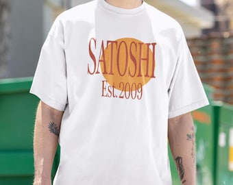 Satoshi Vintage Oversized Tee, Retro Boxy Graphic T-Shirt, Crypto Streetwear, Bitcoin Inspiered Boxy Shirt , Crypto Finance Merch