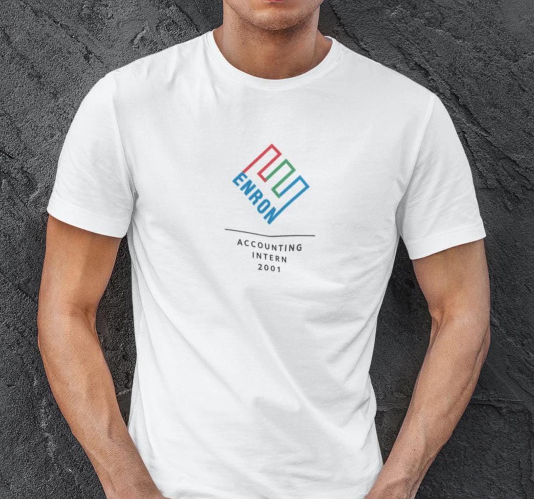 Enron Accounting T Shirt - Intern 2001 Shirt Funny Retro Wall Street,  Finance  Corporate Meme Tee, Trader and Investor Stock Market Gift - Etsy