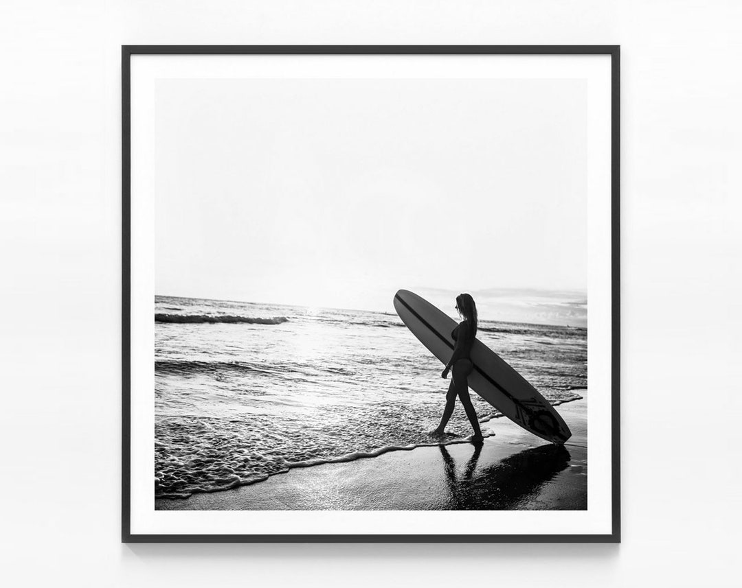Australian Wall Art Going Out Surfing Ocean Surf Beach Travel Girl