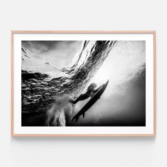 Contemporary Modern beach surfing girls art print canvas Australia