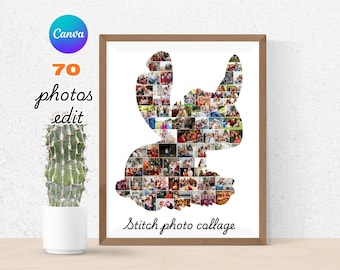 Customized Stitch Photo Collage – Editable Canva Frame Template