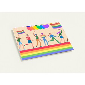Tarjetas de felicitación del Orgullo - Paquete de 10 - Tarjetas ecológicas personalizadas con detalles en papel metálico