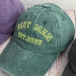 Personalized Dad Embroidered Hat,Custom Grandpa Hat with Est Year, Vintage Baseball Cap for Dad,Unisex Baseball Hat, Bestman Gift