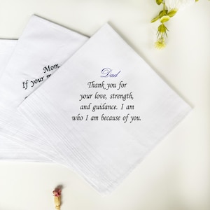 Custom Handkerchief Personalized Embroidered Handkerchief,Father of The Bride Gift, Groomsmen Gift, Pocket Square, Mother in Law Gift