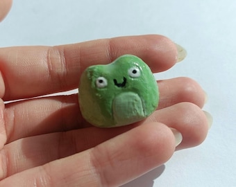 Handgemaakte klei kikker beeldje kamerdecoratie cadeau