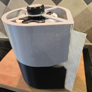 Suporte universal para papel toalha | Acessório de cozinha impresso em 3D, bicolor