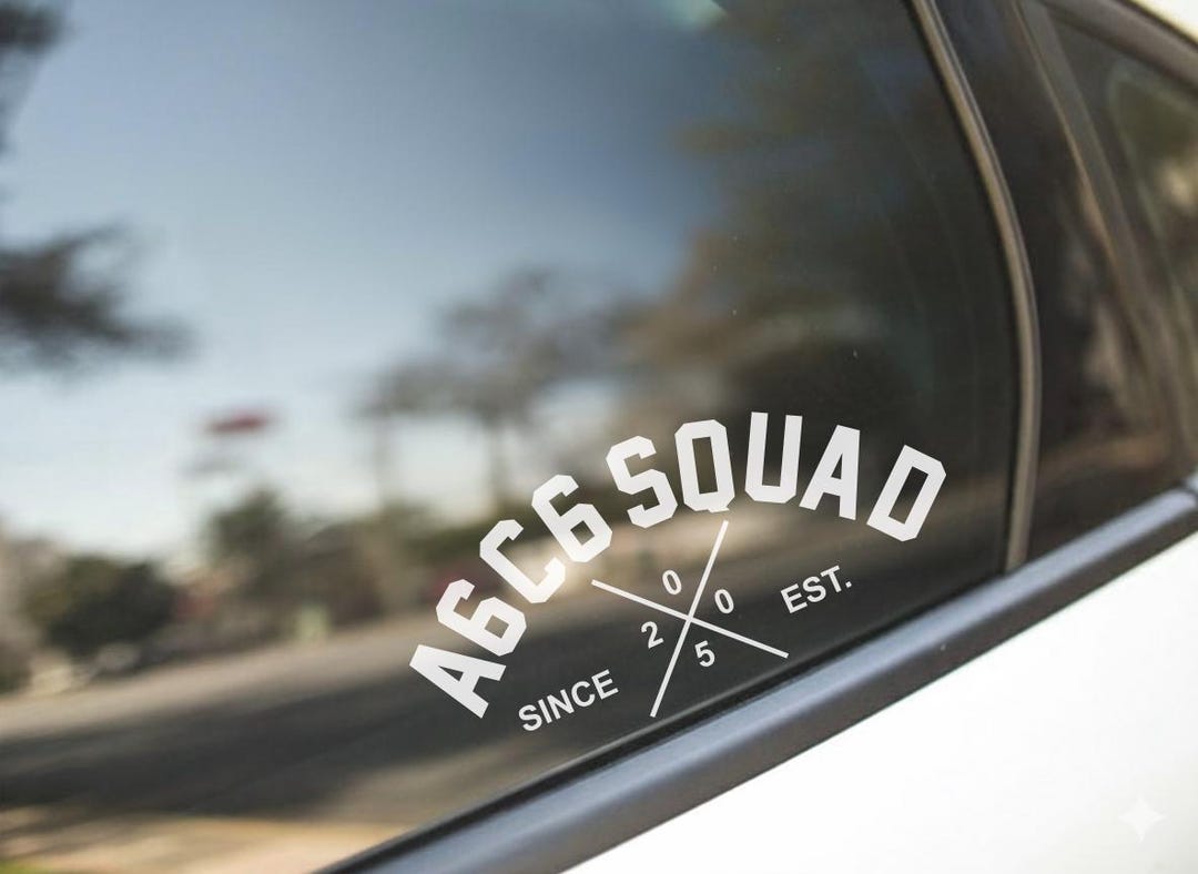 A6 C6 Squad Car Sticker | Vinyl Sticker, Die-cut | Tuning Decal for ...