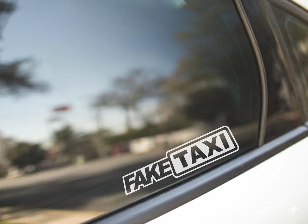 Car Sticker Fake Taxi | Vinyl Sticker, Die-cut | Tuning Decal for Rear ...