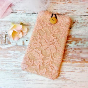 iPhone 11 Pro sleeve, phone sleeve, iPhone X phone case, samsung phone sleeve, ipod sleeve, iPod case - Lace (P-240)