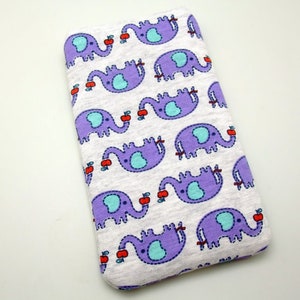 iPhone 12 Pro Max sleeve, iPhone 7 pouch, Samsung Galaxy , Galaxy Note 8, cell phone, iPod classic/touch sleeve Elephants P-48 image 2