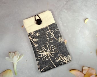 iPhone 15 Pro-fodral, telefonfodral 14, iPhone 17-telefonfodral, Samsung-telefonfodral, iPod-fodral, iPod-fodral - Blommönster på grått (PB2501)