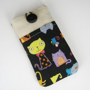 iPhone 11 Pro sleeve, phone sleeve, iPhone X phone case, samsung phone sleeve, ipod sleeve, iPod case - Cats (P-211)