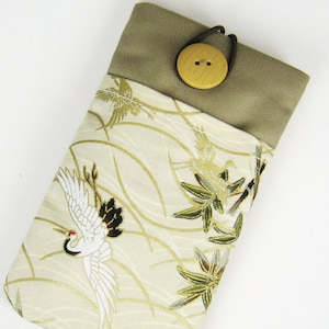 iPhone 12 Pro sleeve, phone sleeve, iPhone X phone case, samsung galaxy sleeve, ipod sleeve, iPod case - Crane (P-124)