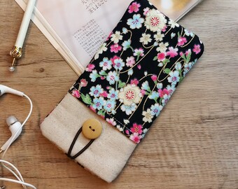 iPhone 12 Pro sleeve, phone sleeve, iPhone X phone case, samsung phone sleeve, ipod sleeve, iPod case - Sakura (P-222)