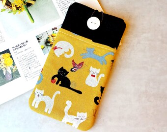 iPhone 11 Pro sleeve, phone sleeve, iPhone X phone case, samsung phone sleeve, ipod sleeve, iPod case - Cats (P-255)