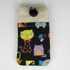 iPhone 11 Pro sleeve, phone sleeve, iPhone X phone case, samsung phone sleeve, ipod sleeve, iPod case Cats P-211 image 2