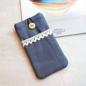 iPhone 11 Pro sleeve, phone sleeve, iPhone X phone case, samsung phone sleeve, ipod sleeve, iPod case Gray P-108 image 1